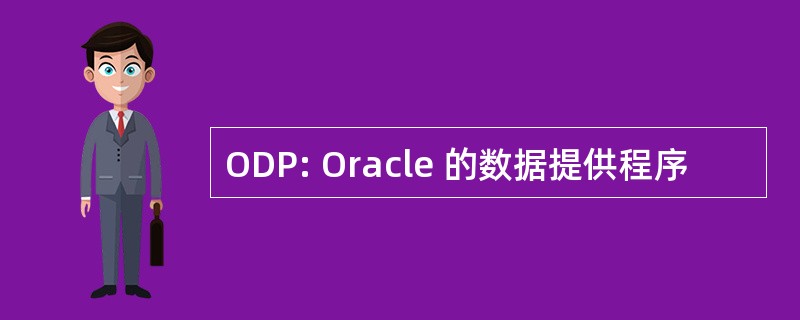 ODP: Oracle 的数据提供程序