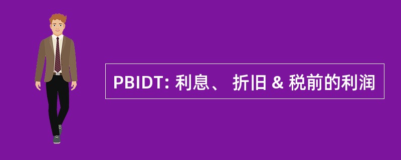 PBIDT: 利息、 折旧 & 税前的利润