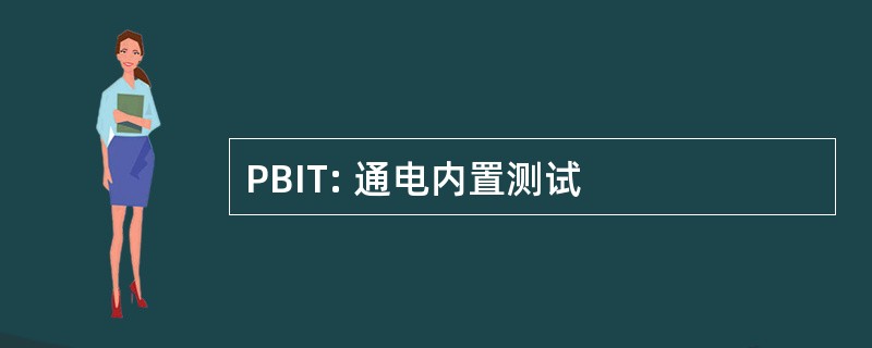 PBIT: 通电内置测试