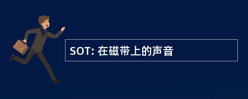 SOT: 在磁带上的声音