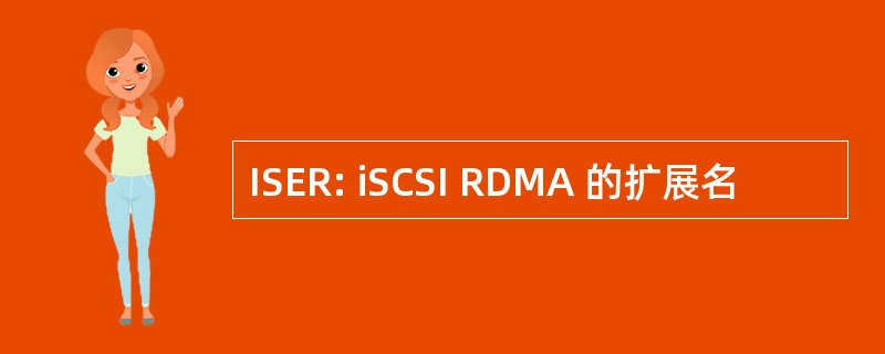 ISER: iSCSI RDMA 的扩展名