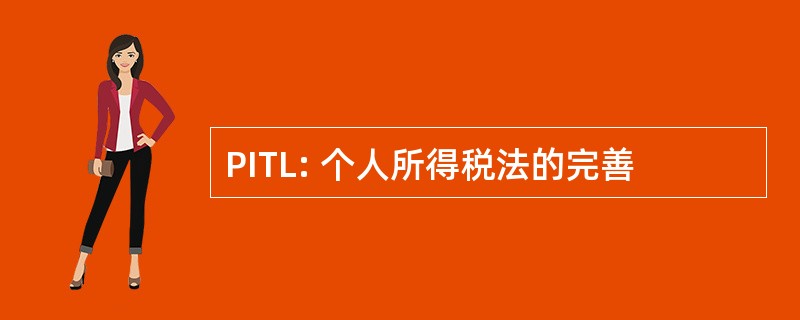 PITL: 个人所得税法的完善