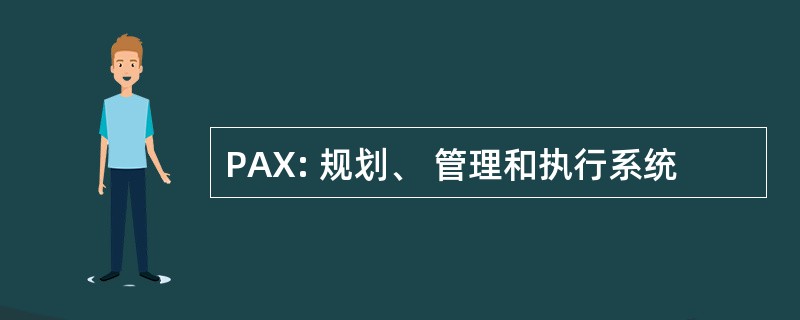 PAX: 规划、 管理和执行系统