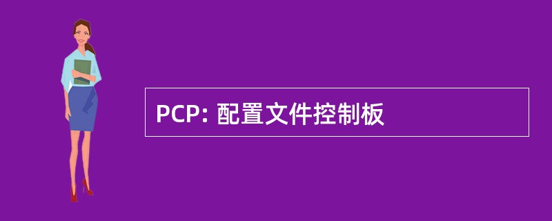 PCP: 配置文件控制板