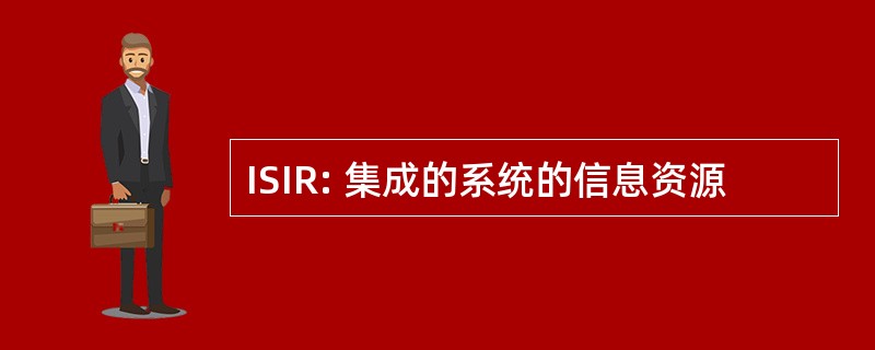 ISIR: 集成的系统的信息资源