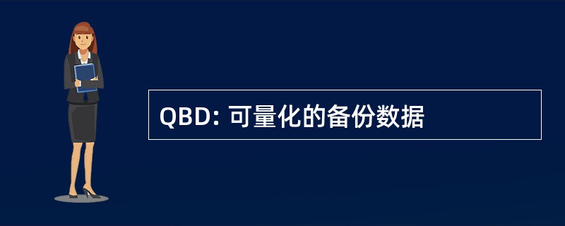 QBD: 可量化的备份数据