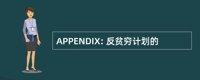 APPENDIX: 反贫穷计划的