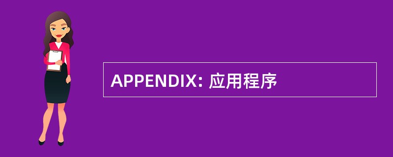 APPENDIX: 应用程序