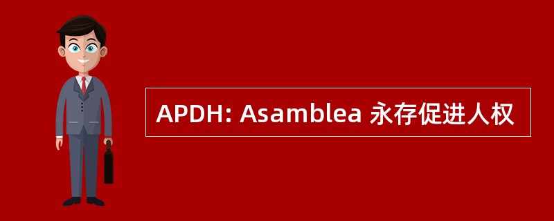 APDH: Asamblea 永存促进人权