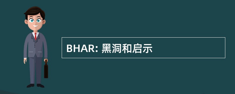 BHAR: 黑洞和启示