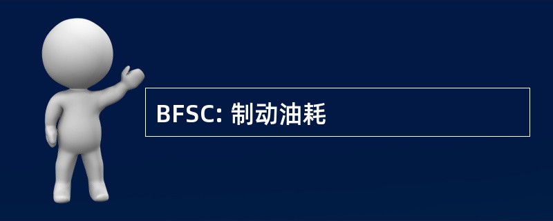 BFSC: 制动油耗