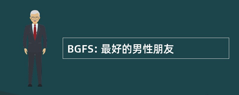 BGFS: 最好的男性朋友