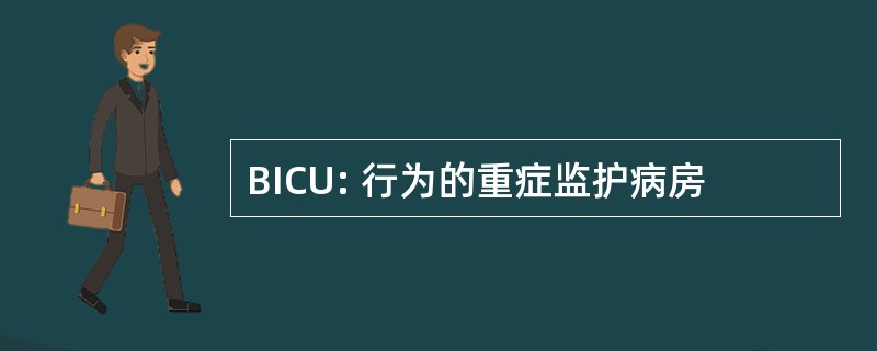 BICU: 行为的重症监护病房