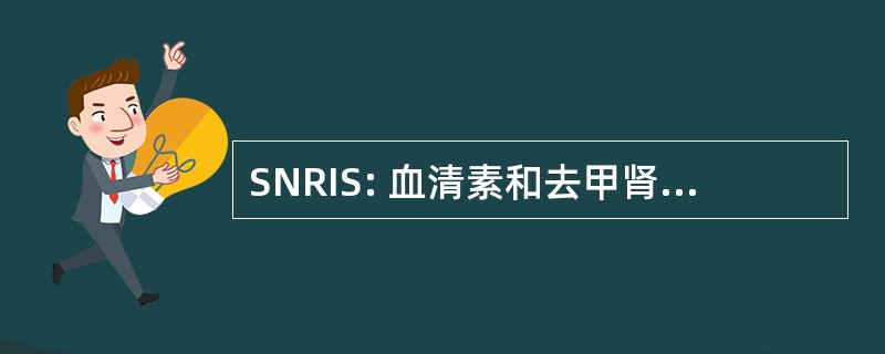 SNRIS: 血清素和去甲肾上腺素再摄取抑制剂