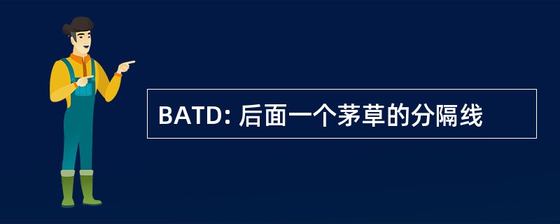 BATD: 后面一个茅草的分隔线