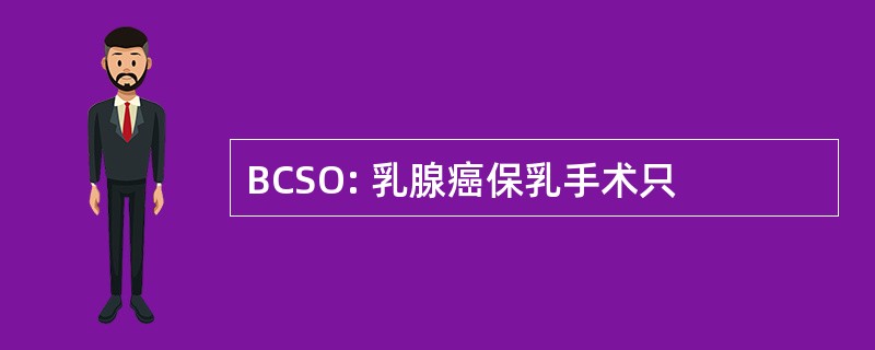 BCSO: 乳腺癌保乳手术只