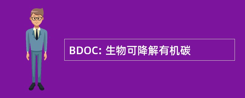 BDOC: 生物可降解有机碳