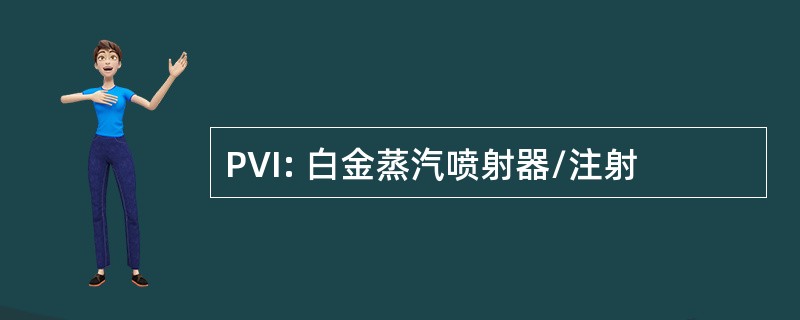 PVI: 白金蒸汽喷射器/注射