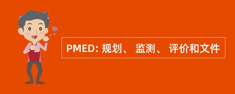 PMED: 规划、 监测、 评价和文件