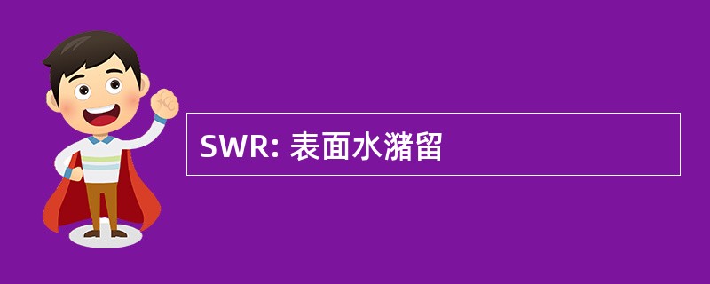 SWR: 表面水潴留