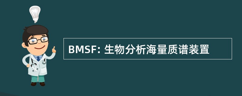 BMSF: 生物分析海量质谱装置