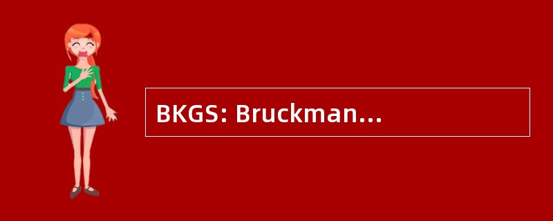 BKGS: Bruckmann & 凯恩 Granuliertechnik