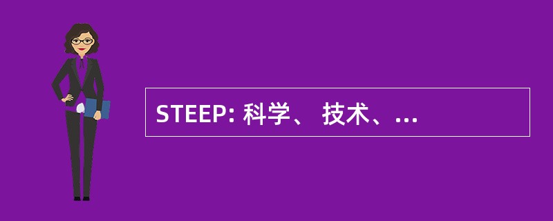 STEEP: 科学、 技术、 能源和环境政策