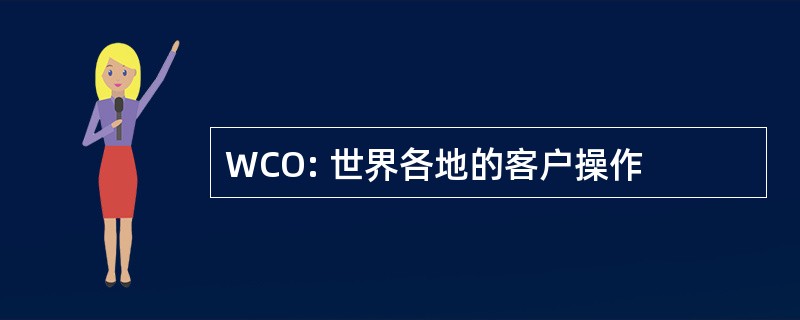 WCO: 世界各地的客户操作