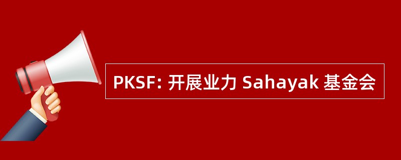 PKSF: 开展业力 Sahayak 基金会