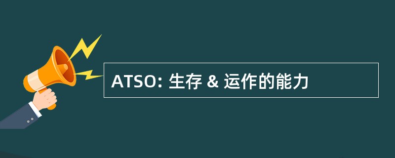 ATSO: 生存 & 运作的能力