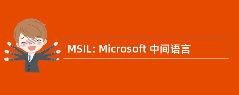 MSIL: Microsoft 中间语言