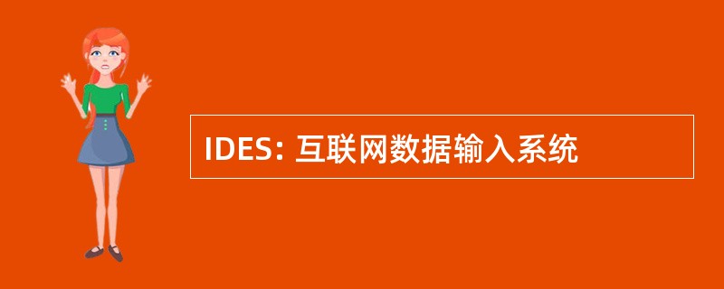 IDES: 互联网数据输入系统