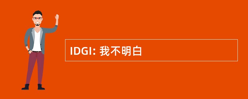 IDGI: 我不明白