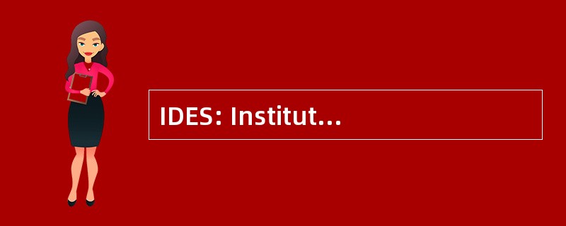 IDES: Institut d&#039;Estudis de Seguretat la