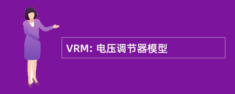 VRM: 电压调节器模型