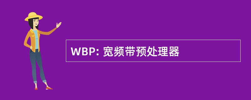 WBP: 宽频带预处理器