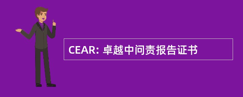 CEAR: 卓越中问责报告证书