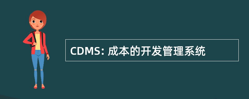 CDMS: 成本的开发管理系统