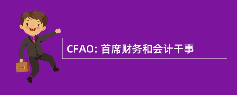 CFAO: 首席财务和会计干事