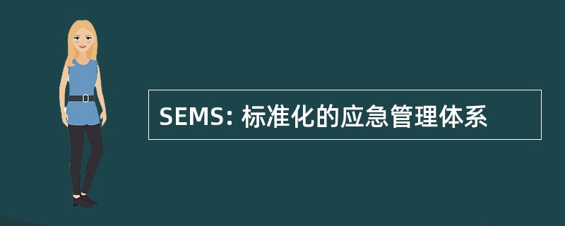 SEMS: 标准化的应急管理体系