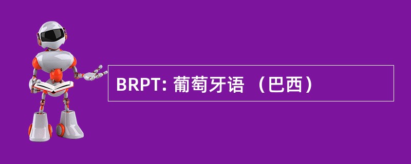 BRPT: 葡萄牙语 （巴西）