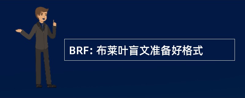 BRF: 布莱叶盲文准备好格式