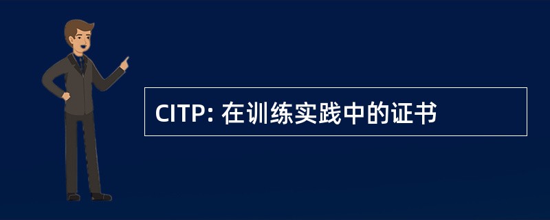 CITP: 在训练实践中的证书