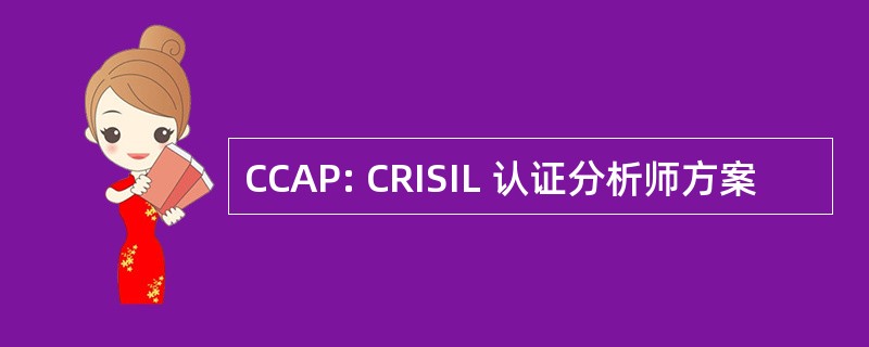 CCAP: CRISIL 认证分析师方案