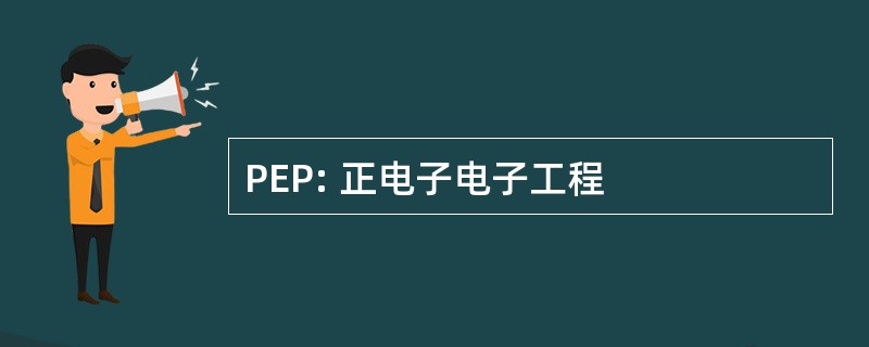 PEP: 正电子电子工程