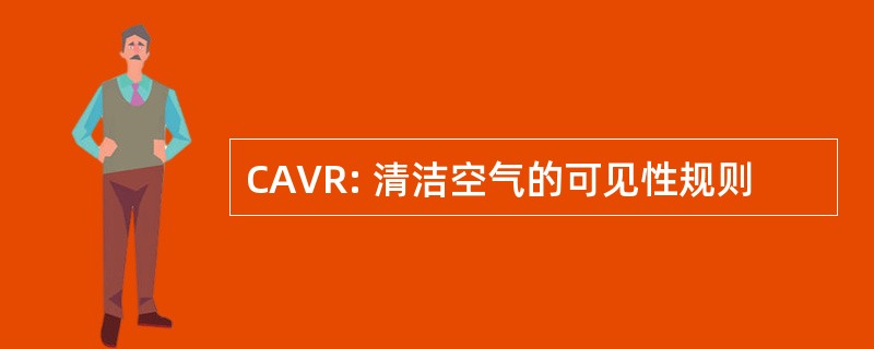 CAVR: 清洁空气的可见性规则