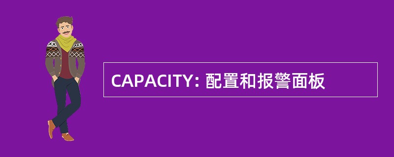 CAPACITY: 配置和报警面板