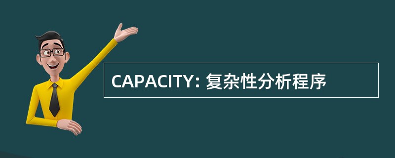 CAPACITY: 复杂性分析程序