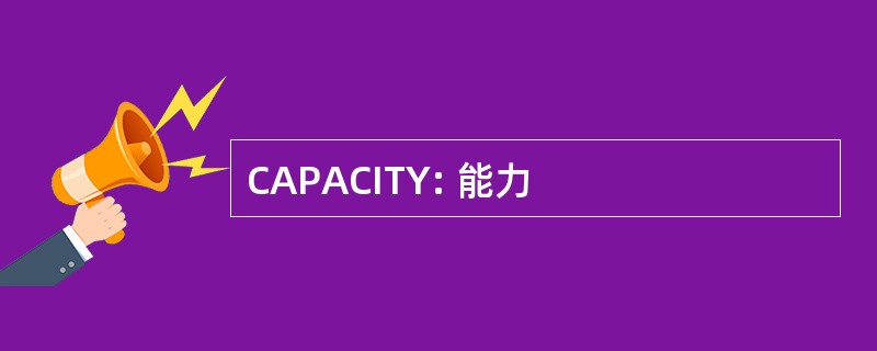 CAPACITY: 能力