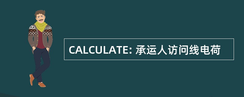 CALCULATE: 承运人访问线电荷